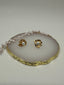 Lobelia - Flower shape pearl Gold Plated Vintage Earrings Ear Studs