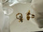 Dalias - Beautiful Flower pearl gold studs gold plated alloy + pearl earrings