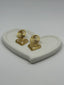 Zara - Simple Classic Style Heart Shape gold Plating Stainless Steel Drop Earrings