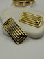 Tiana - Vintage stylish rectangle Stainless Steel 18K Gold Plated Earrings